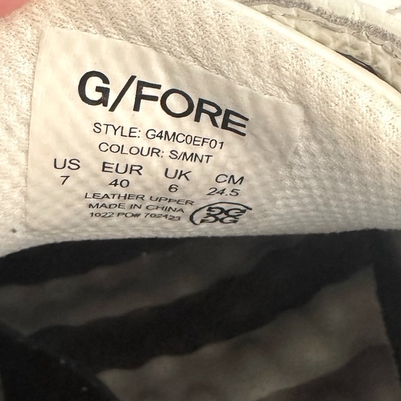 G/FORE Men's Collection Gallivanter Pebble Golf Shoes, Snow Monument, Size 7 - Picture 12 of 13